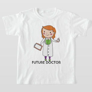 T-shirt Fille de médecin future aux cheveux roux