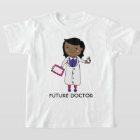 Fille de médecin future peau brune cheveux noirs