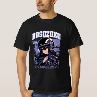 T-shirt Fille de motard Anime Bosozoku Vêtements de rue ja