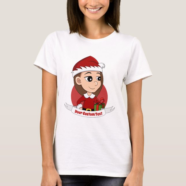 T-shirt fille de Noël (Devant)