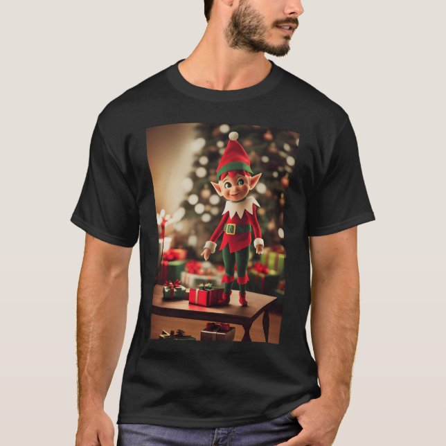 T-shirt Fille de Noël vintage (Devant)