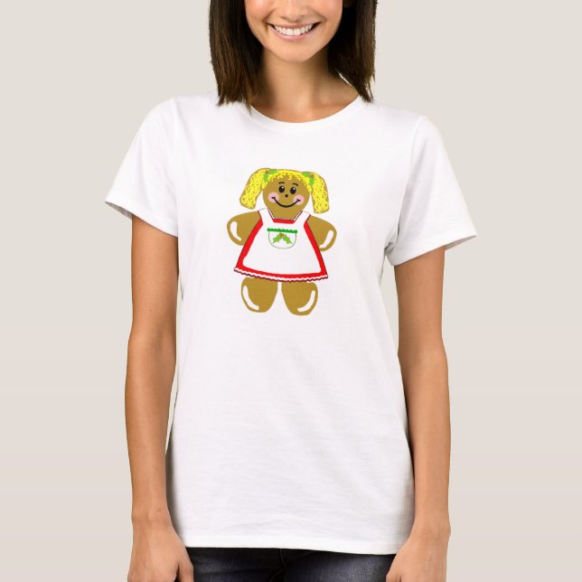 T-shirt Fille de pain d'épice - la pièce en t des femmes (Devant)