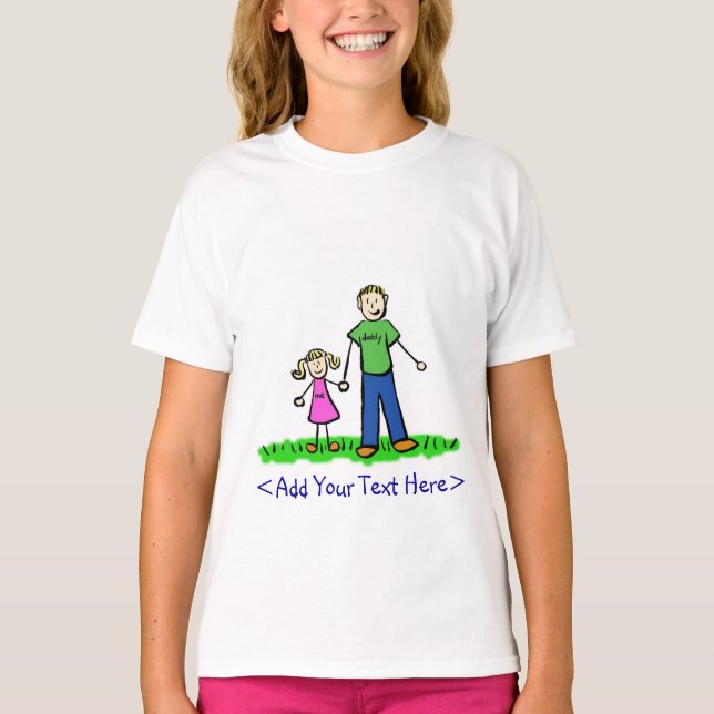 T-shirt fille de papa (blond) (Devant)
