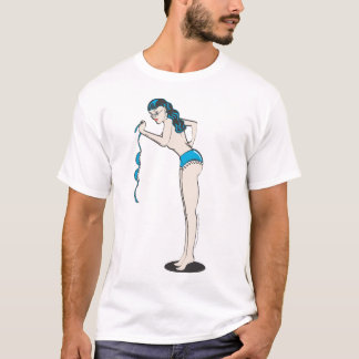 T-shirt Fille de pin-up de torse nu