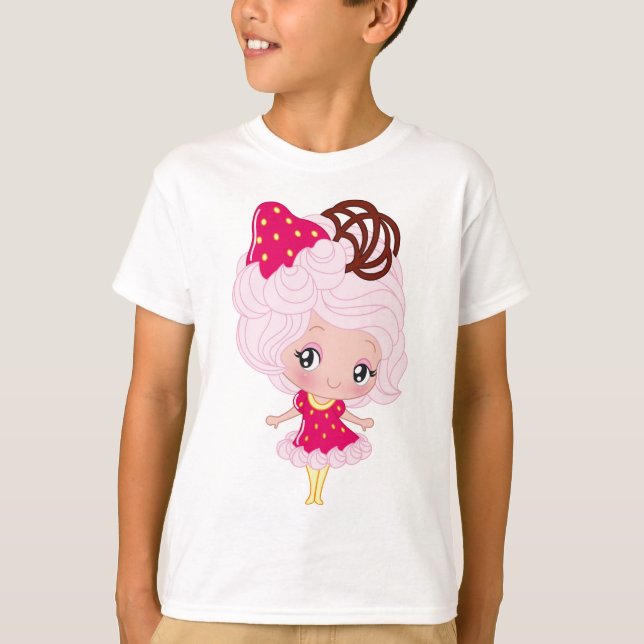 T-shirt Fille de plaisir de fraise de Kawaii (Devant)
