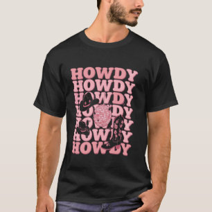 T-shirt Fille de Rodéo Country Howdy Western Howdy Rétro F