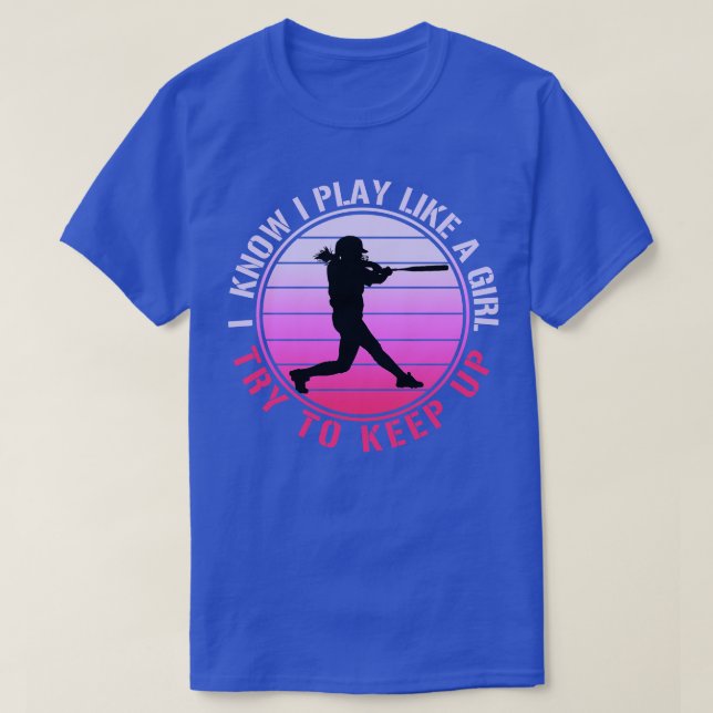 T-shirt Fille de softball (Design devant)