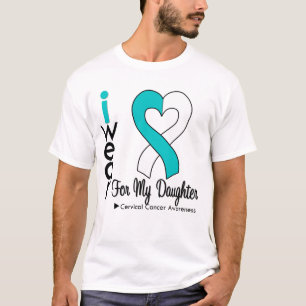 T-shirt Fille de soutien de ruban de cancer du col de