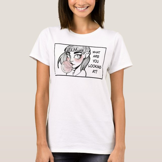 T-shirt Fille de style de bande dessinée avec le (Devant)