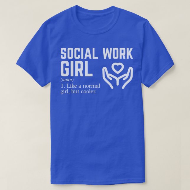 T-shirt Fille de travail social (Design devant)