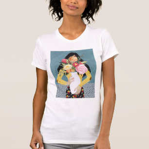 T-shirt Fille de vase à fleur