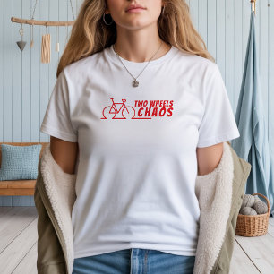 T-shirt Fille de vélo rétro Ironie rouge