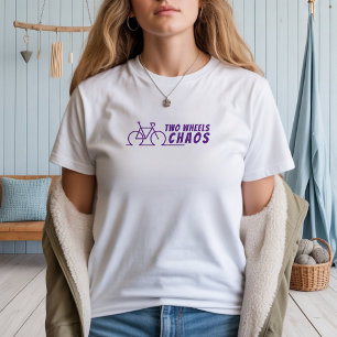 T-shirt Fille de vélo rétro Ironie violet