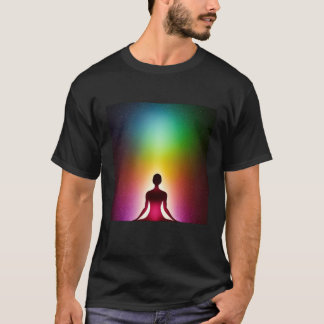 T-shirt Fille de yoga Femme Salutation du Soleil Méditatio