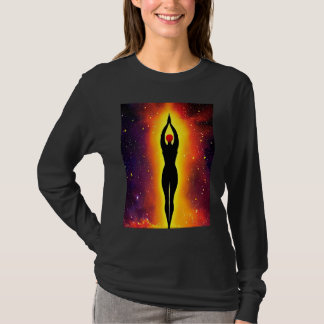 T-shirt Fille de yoga Femme Salutation du Soleil Méditatio