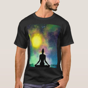 T-shirt Fille de yoga Fille Salutation du Soleil Méditatio