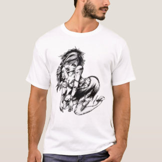 T-shirt fille de zombi pour les hommes