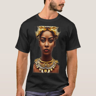 T-shirt Fille Déesse Moitié Africaine Moitié Coréenne Avec