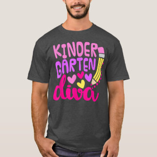 T-shirt Fille diva de maternelle Premier jour de maternell