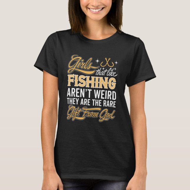 T-shirt Fille drôle de pêche - Madame de pêcheur (Devant)