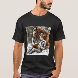 T-shirt Fille du cheval de jardin fantastique