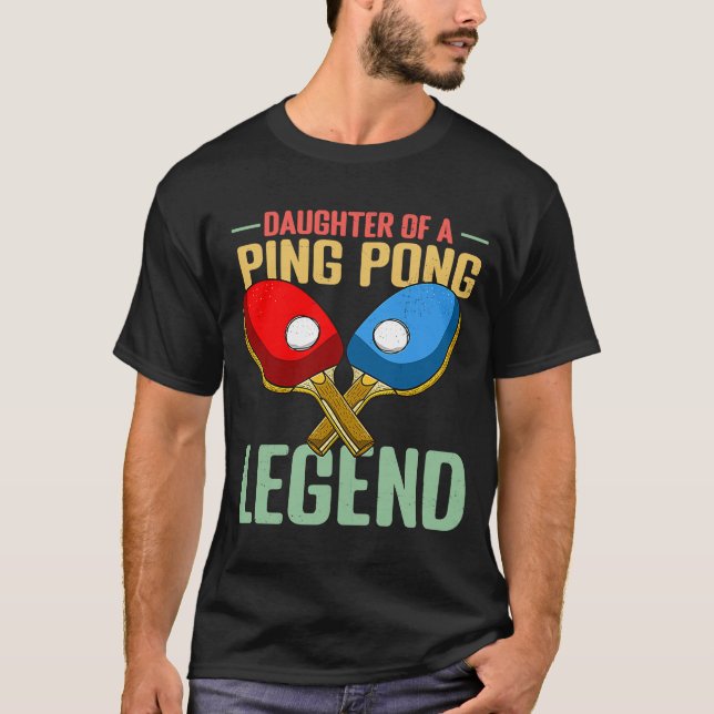 T-shirt Fille D'Une Légende De Ping Pong (Devant)