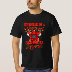 T-shirt Fille D'Une Légende De Pompier Retraitée