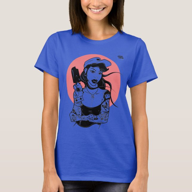 T-shirt fille en crème glacée tatouée (Devant)