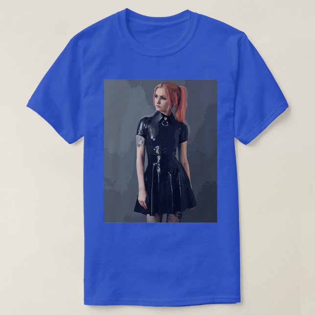 T-shirt Fille en latex à tête rouge (Design devant)