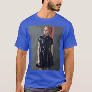 T-shirt Fille en latex à tête rouge