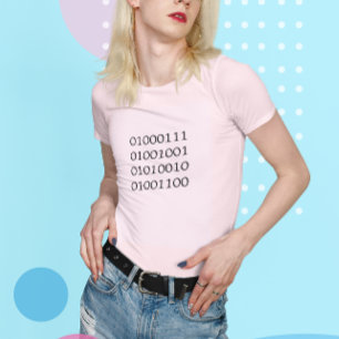 T-shirt Fille en Tee - shirt de code binaire