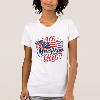 T-shirt Fille entièrement Américaine