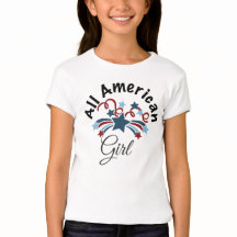 T-shirt fille entièrement américaine