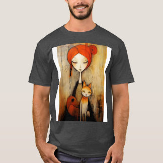 T-shirt Fille et chat 10