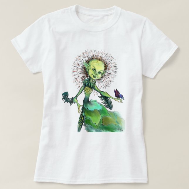 T-shirt fille et papillon Dandelion (Design devant)