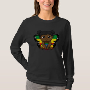 T-shirt Fille Éthiopie Drapeau Éthiopiens Fière Amour Papi