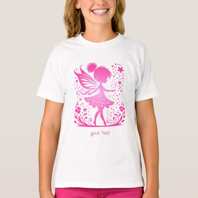 T-shirt fille fée fleurie (Devant)