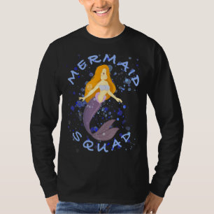 T-shirt Fille Fête de l'Anniversaire de la Sirène Fille Ga