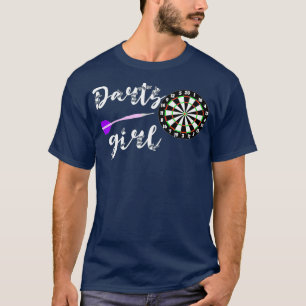 T-shirt Fille fléchette Joueur Flèche Jeu Bullseye Board