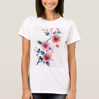 t-shirt fille fleur