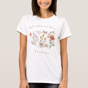 T-shirt Fille Fleur sauvage botanique