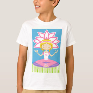 T-shirt Fille fraîche de yoga de bande dessinée