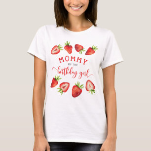 T-shirt Fille fraise Famille d'anniversaire