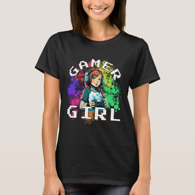 T-shirt fille gamer (Devant)
