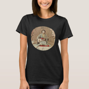 T-shirt Fille Geisha Vintage Japonais Rétro Aspect Distres
