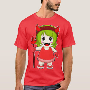 T-shirt Fille Halloween Devil Trident