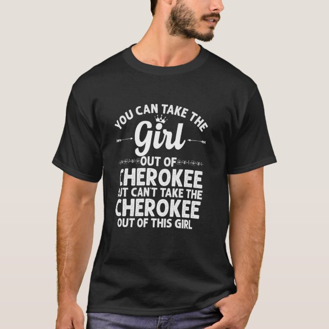 T-shirt Fille Hors De Cherokee Ia Iowa Drôle Racines Domes (Devant)