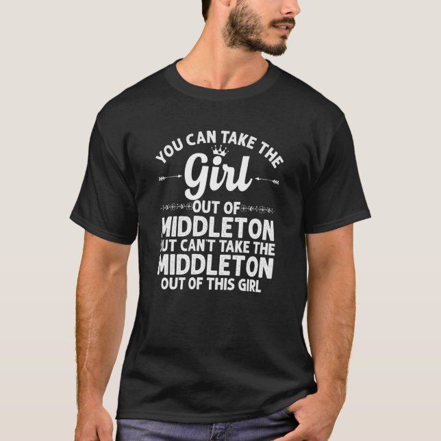 T-shirt Fille Hors De Middleton Id Idaho Funny Home Roots  (Devant)