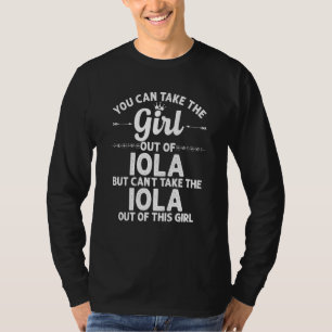 T-shirt Fille Hors D'Iola Ks Kansas Drôle Racines Domestiq