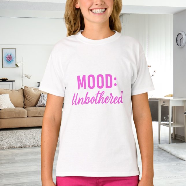 T-shirt Fille imperturbable citation rose blanc (Créateur téléchargé)